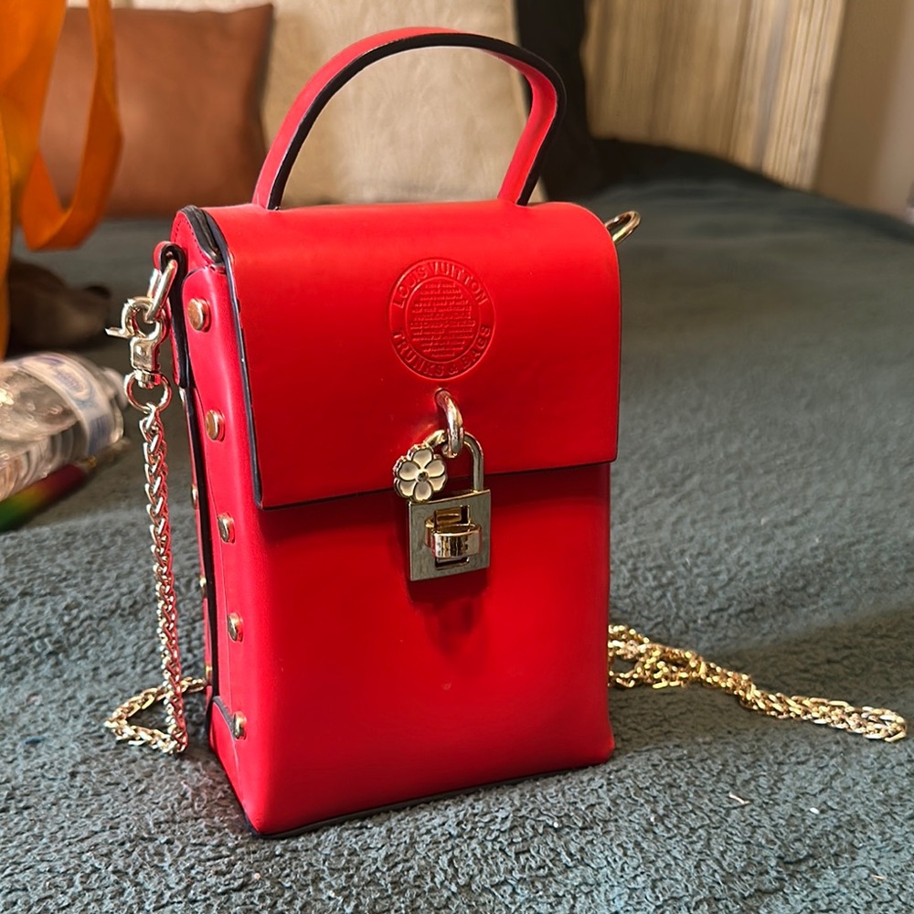 2/$40 Red faux vintage Louis Vuitton